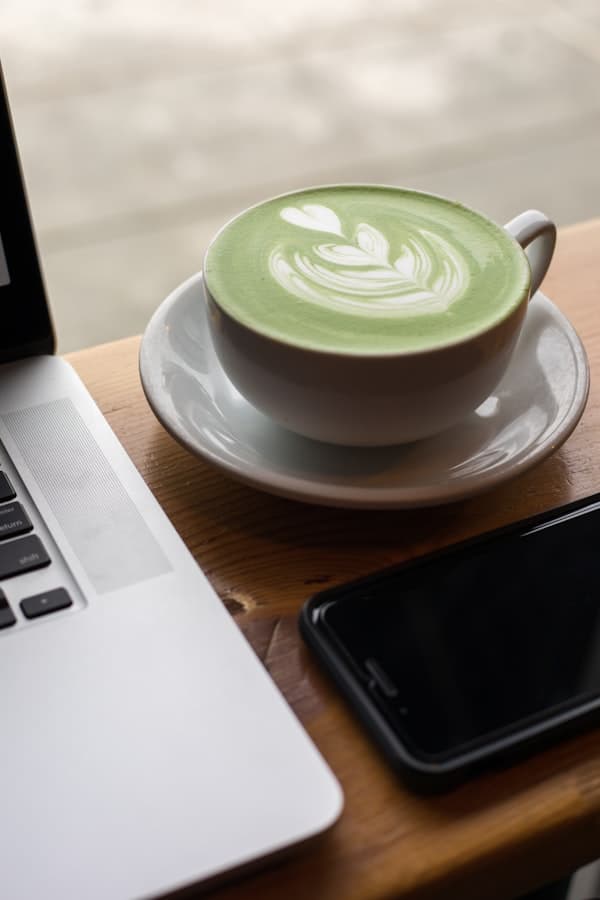 Japanese matcha green tea latte